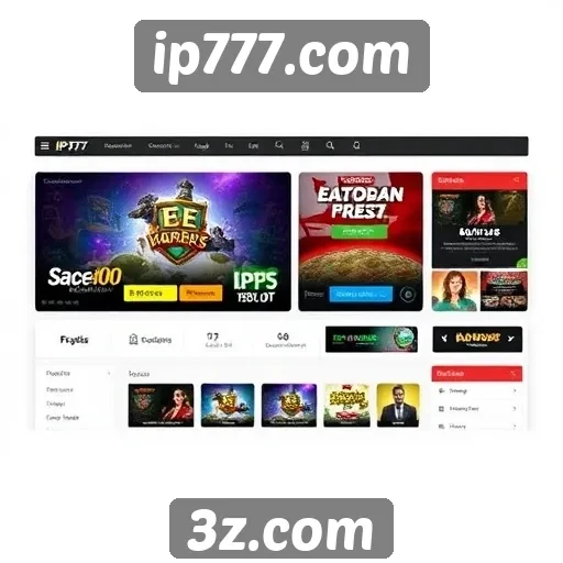 Exploração da interface do usuário do ip777.com